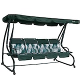thumbnail of Balancelle 4 places MIZAR XL inclinable et transformable en lit, structure en métal, toit réglable en polyester imperméable (Vert Matrix)