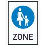 thumbnail of Schild Fußgängerzone A3 Rückseite selbstklebend