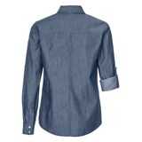 thumbnail of 232 - Damen-Jeansbluse, tailliert, Denim : royal blue 100% Baumwolle 140 g/m² XL