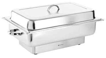 Chafing Dish Hendi 230W Pollina con 9 litros y analógico fabricado en acero inoxidable
