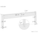 thumbnail of Weißes Bodenbett Kinderbett 90x200 Kiefer massiv Zubehör wählbar V-60.28-09W mit Kindersicherung und Rollrost inkl.