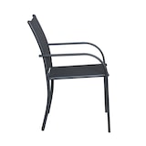 thumbnail of aro Silla apilable, acero/malla sintética, gris/negro