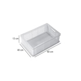 thumbnail of Cassetta Service Forata Sovrapponibile cm 60x40x13 h, interno cm 56x35, Lt 28, Confezione da 3, 1880HD2 Giganplast