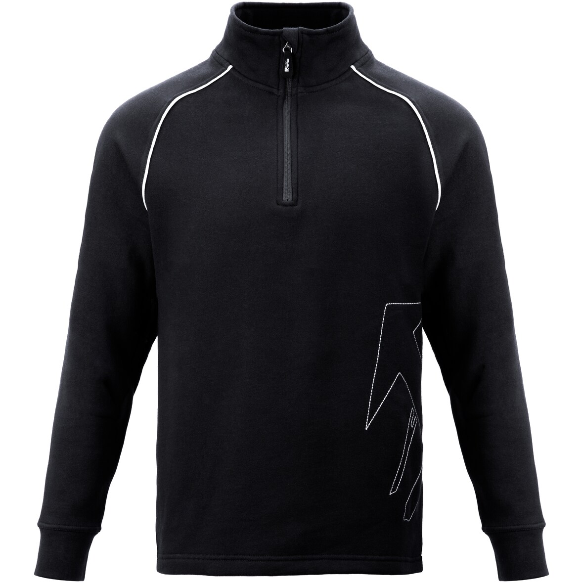 JOB Dachdecker Sweat-Troyer BAKUM Schwarz 340g Stickerei L