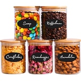 thumbnail of Five Stars® Voorraadpotten - Glas met deksel - 750 ML - 5 delige set - BPA vrij - Inclusief Pen & Herschrijfbare Stickers