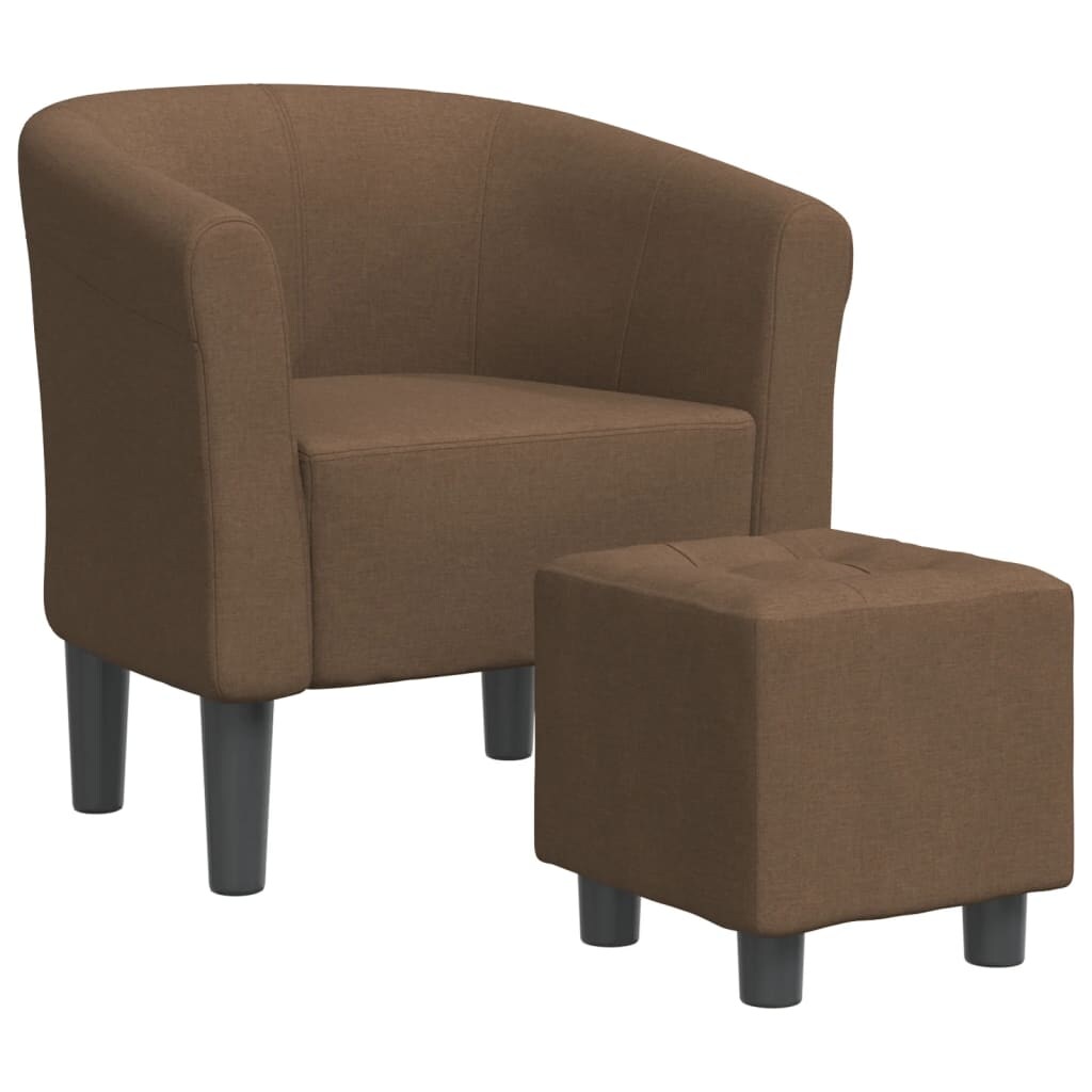 Chaise cabriolet avec repose-pied marron tissu Modèle Lervélis