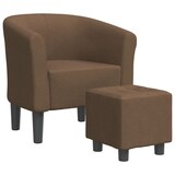 thumbnail of Chaise cabriolet avec repose-pied marron tissu Modèle Lervélis