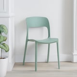thumbnail of Lot de 4 chaises empilables en polypropylène avec fibre de verre pour jardin ou intérieur, hydrofuges et résistantes, design moderne – BARBARA – Vert