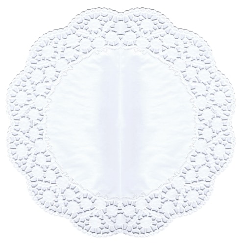 Papstar Tortenspitzen rund Ø 36 cm weiß, 25 x 6 Stück