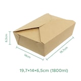 thumbnail of MONOUSO - Contenitore di Cibo Kraft 19,7x14x6,5cm 1800ml (25 Pezzi)
