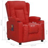 thumbnail of vidaXL Massagesessel Weinrot Kunstleder