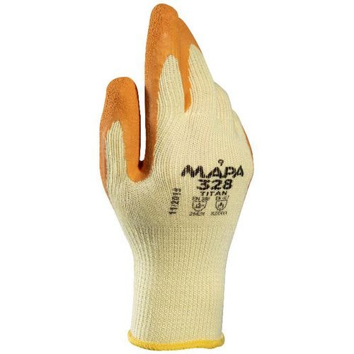 Mapa Professional Titan 328 Arbeitshandschuhe Latex Ungepudert Extra Extra Large (XXL) Gelb 2 Handschuhe