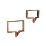 thumbnail of Möbilia Wandregal 2er-Set | aus Mango-Holz | B 50 x T 13 x H 46 cm | natur | 22020004 | Serie REGAL