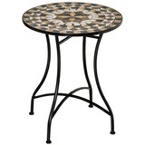 thumbnail of Outsunny Tavolo da Giardino Rotondo in Metallo e Mosaico Ф60x71cm Nero