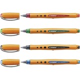 thumbnail of Etui de 4 stylos rollers Worker, pointe F, encre 4 coul., coloris jaune/assortis