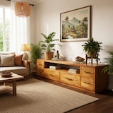 thumbnail of OPIUM OUTLET móveis cômoda armário para TV aparador lowboard "Buff-Low" madeira maciça marrom