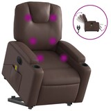 thumbnail of vidaXL Massagesessel mit Aufstehhilfe Elektrisch Braun Kunstleder