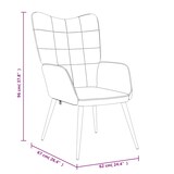 thumbnail of vidaXL Relaxstoel met voetenbank stof taupe