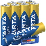 thumbnail of Varta Pila alcalina desechable 1x8 High Energy AAA LR 03