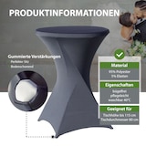 thumbnail of Set Stehtisch klappbar Ø 80 cm in Anthrazit & Husse waschbar bügelfrei in Anthrazit für Bistrotisch