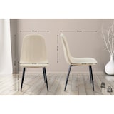 thumbnail of Sedia da pranzo in velluto Baxter crema