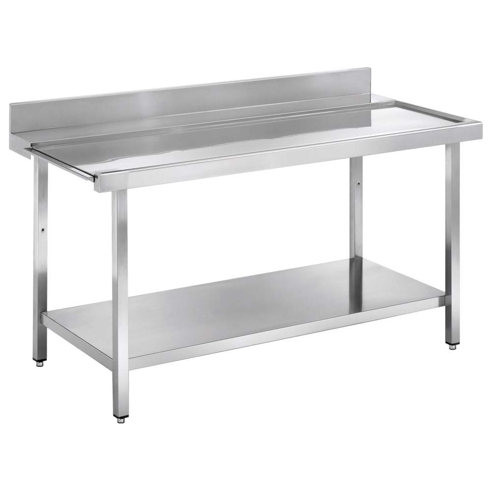 EURAST - Mesa entrada/saída máquina lavar louça liso e de parede - 2100x750x850 mm - 16712EMS