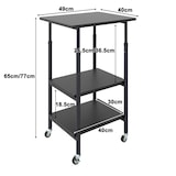 thumbnail of COSTWAY Suporte para impressora de 3 níveis com altura ajustável, carrinho para impressora com prateleiras e rodas, 49 x 40 x 77 cm (preto)