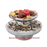 thumbnail of Plateau fruits de mer inox Le Royal, avec dôme ajouré sur plateau inférieur Stellinox