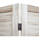 thumbnail of Paravent HWC-G30, Trennwand Sichtschutz Raumteiler, Shabby-Look 170x162cm ~ hellbraun
