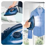 thumbnail of CLEANmaxx Dampfbügeleisen mit Temperatureinstellung 2200W blau/dunkelblau m. Keramiksohle + CH-Stecker