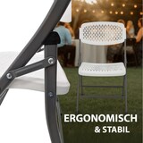thumbnail of 2x Klappstuhl 150 kg ergonomische Sitzform Gartenstuhl wetterfest Balkonstuhl in weiß