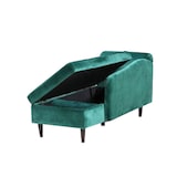 thumbnail of KAWOLA tumbona tapizada SARAH otomana recamiere tela verde 163x77x73cm