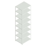 thumbnail of Aktenregal, Grundfeld, HxBxT 2550x750x600mm, Fachl. 90kg, 8xStahlboden, 8 OH