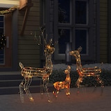 thumbnail of vidaXL LED-Rentier-Familie Weihnachtsdeko Acryl 300 LED Bunt