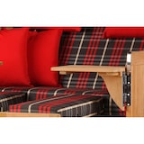 thumbnail of Strandkorb Komplettset: Ammersee Grande XL Teak Bullauge - PE grau - Modell 529