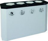 thumbnail of Sixco Recycling-Station-4fach, 4 x 45 Liter, lichtgrau, mit Klappen aus Edelstahl