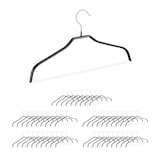 thumbnail of Relaxdays Rutschfeste Kleiderbügel, 50er Set, Hemdenbügel, Blusenbügel mit Gummiummantelung, Metall, 42 cm, schwarz