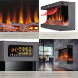 thumbnail of tectake Lareira elétrica de parede LUCIANO decorativa e aquecedor com controlo remoto  Preto