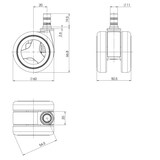 thumbnail of 5 x ruedas para suelos duros ROLO GAME 11 mm / 60 mm no-noise hjh OFFICE