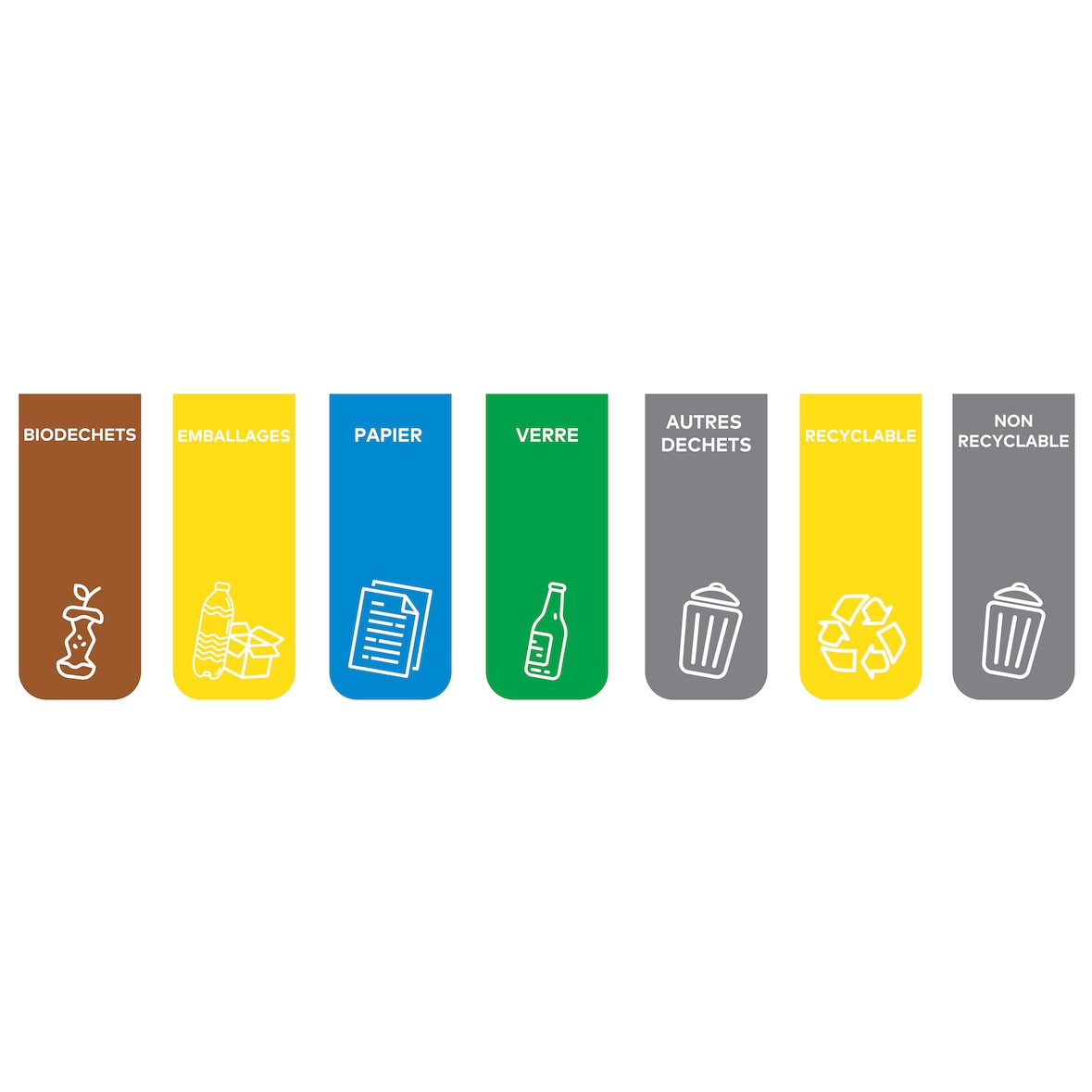 ROSSIGNOL Stickers tri languettes - planche de 7 stickers COLLEC