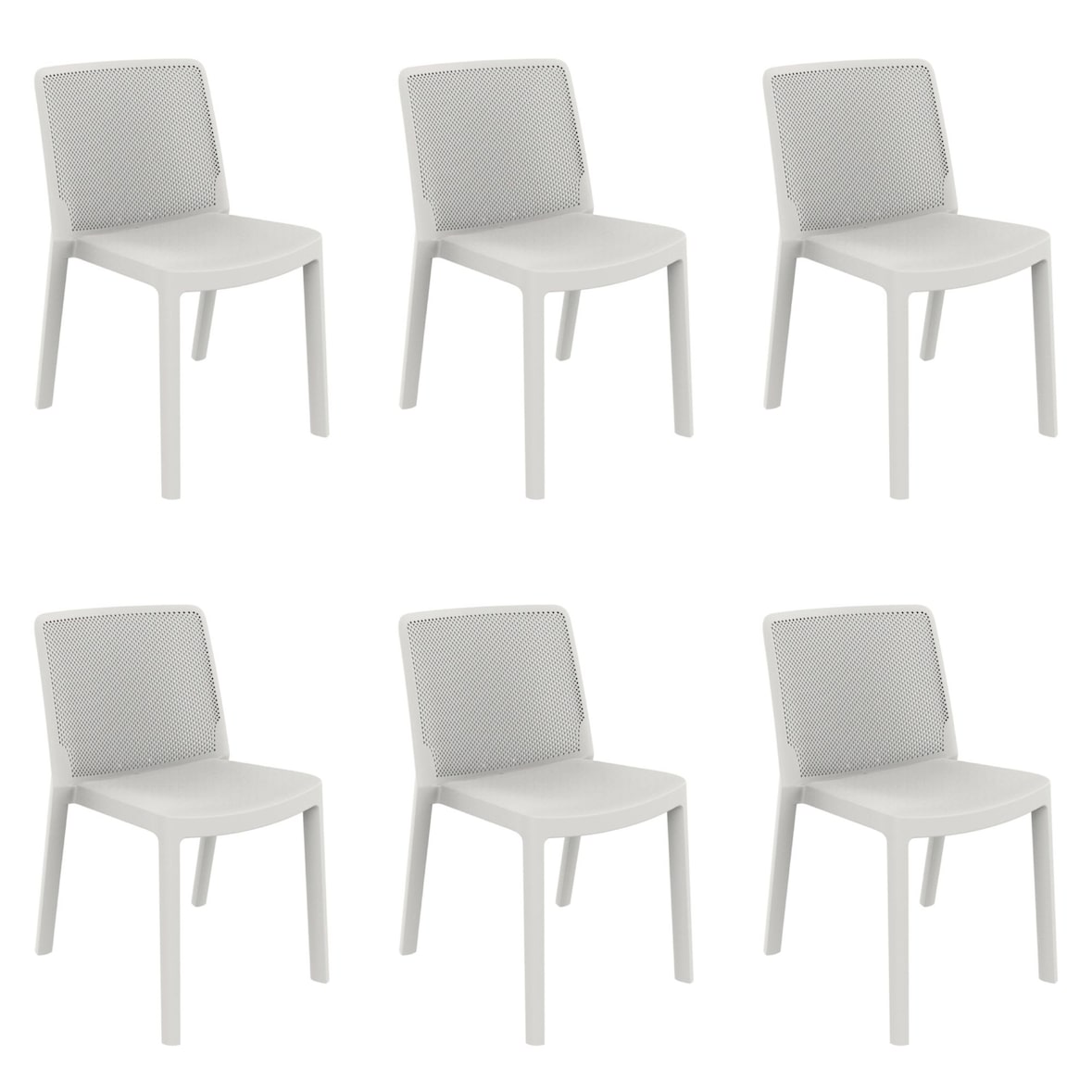 garbar FRESH Chaise Intérieur, Extérieur Set 6 Blanc