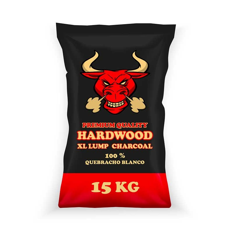 TORO - Carbone TORO per Barbecue, Composto da Quebracho Blanco del Paraguay, Ideale con Qualsiasi Cottura, Pezzatura Grande, 15 kg