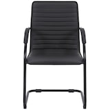 thumbnail of Sedia per visitatori Tira in similpelle nero/nero