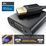 thumbnail of CSL HDMI auf VGA, 3,5-mm-Klinke Audio- & Video-Adapter, 10 cm, Konverterkabel 1080p, digital zu analog