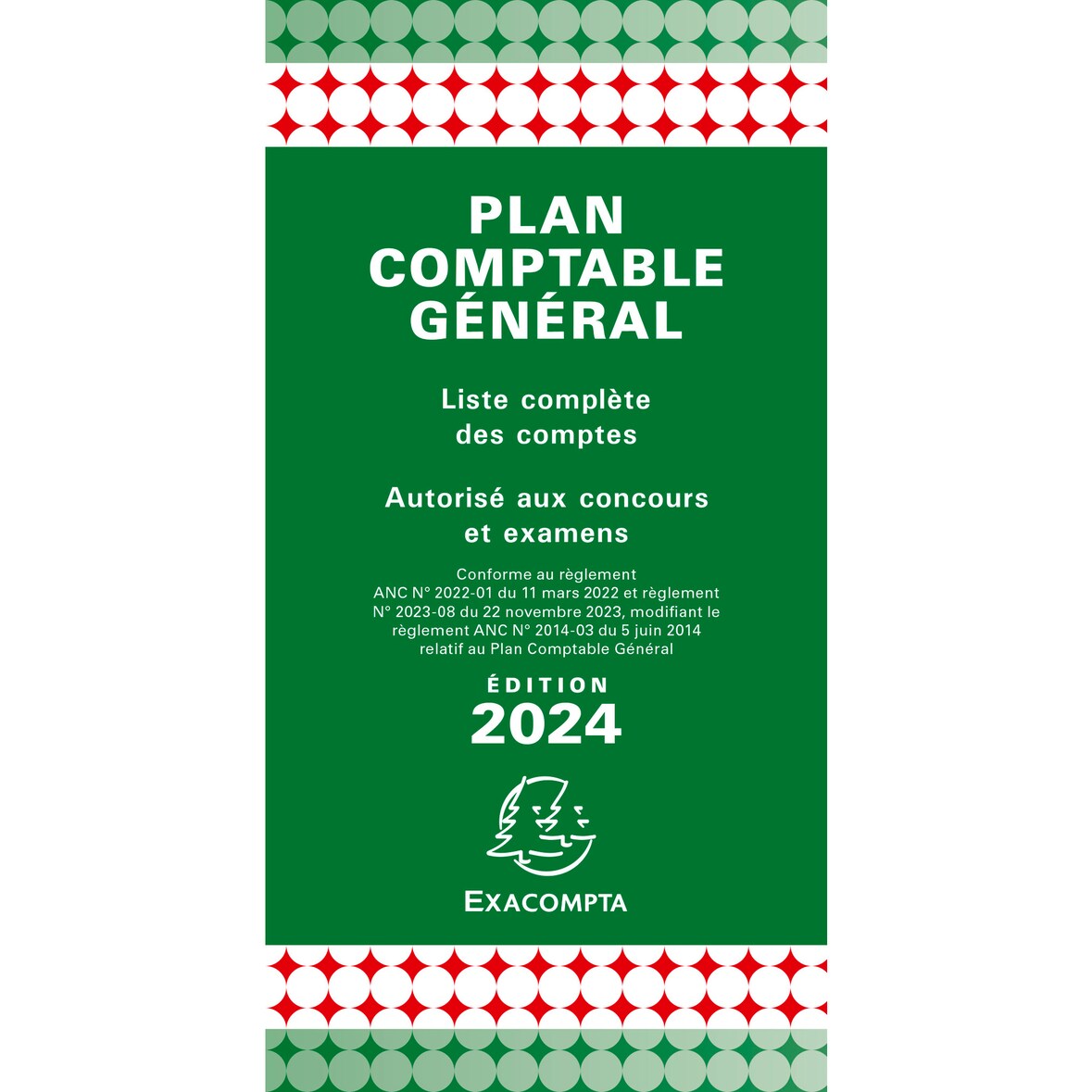 Exacompta - Réf. 14001E - Paquet de 10 Plans comptable général avec couverture plastique 17,5x9cm