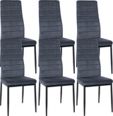 thumbnail of 6er Set Esszimmerstühle Mayfair hellgrau/Samt