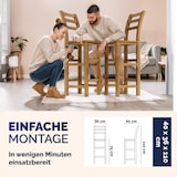 thumbnail of CASARIA® 2er Set Barhocker mit Lehne Akazie Holz Massiv