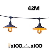 thumbnail of Lumisky Ghirlanda collegabile VINTY 100xE27 42M Acciaio grigio