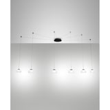 thumbnail of Lustre pendente Arabella LED em metal e vidro soprado branco 3547-46-102 Fabas Luce