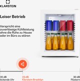 thumbnail of Brooklyn 23 Mini-Kühlschrank Glastür LED Ablage Weiß